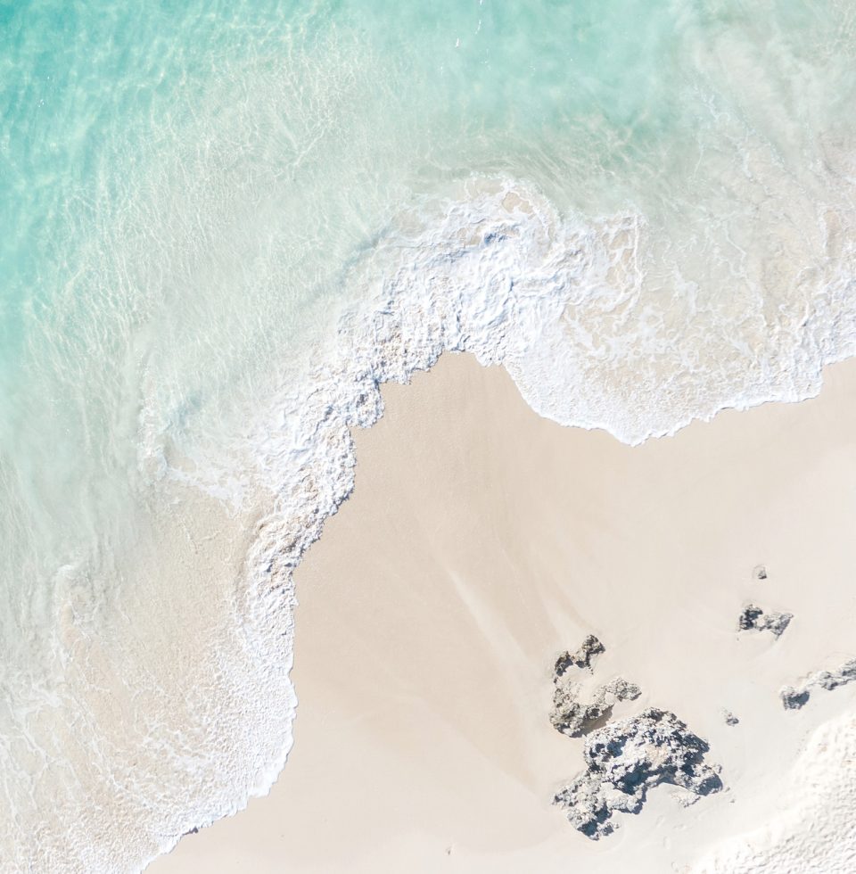 Overhead view of beach at Rottnest