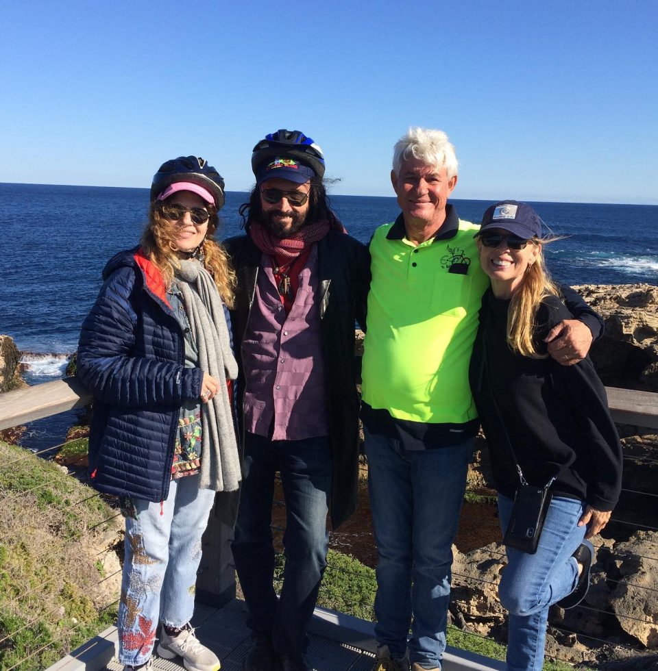 A group of people on Paul's Eco E-Bikes tour